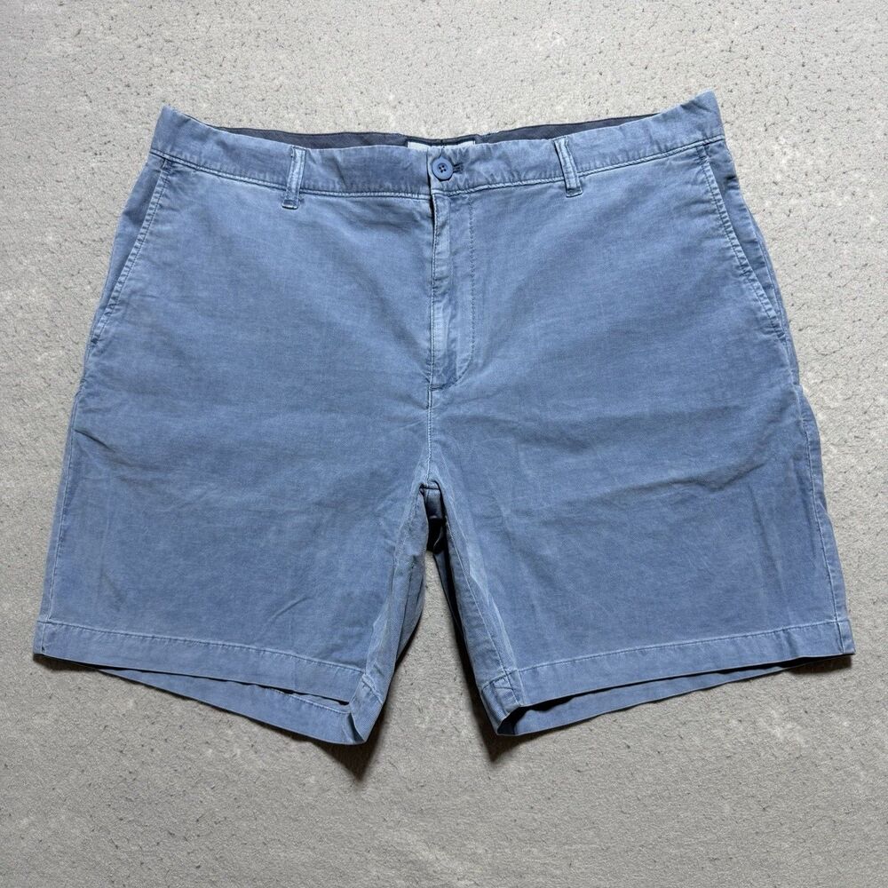 Johnnie-O Corduroy Shorts Mens 38 Blue 7" Inseam Cotton Blend Preppy Coastal